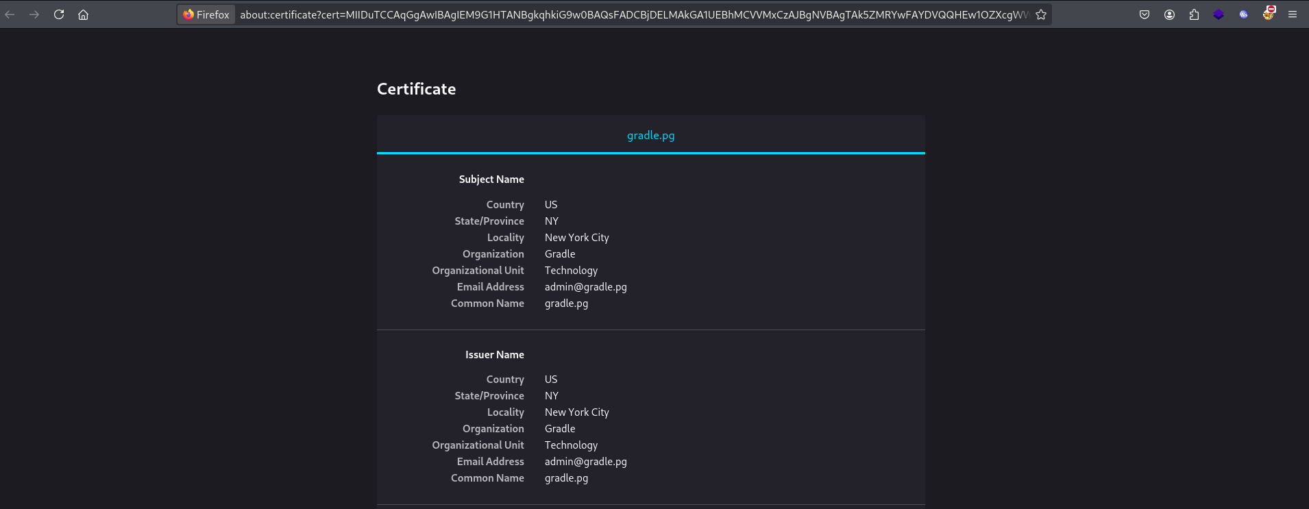 certificate