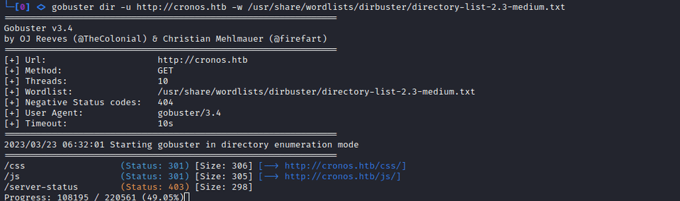 gobuster_cronos_htb