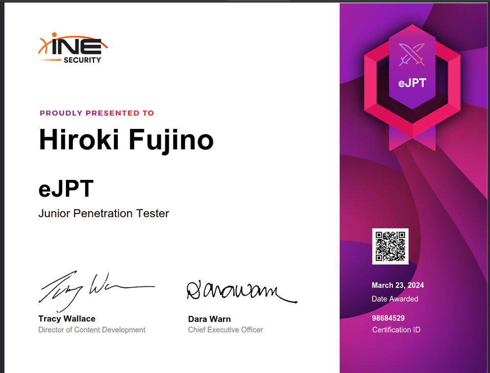 eJPTv2 certificate