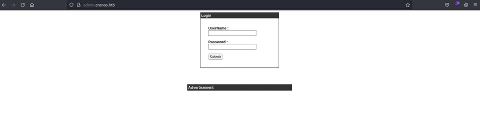 admin.cronos.htb